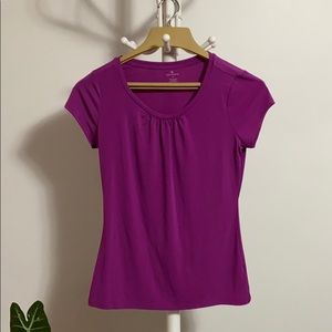 Worthington Purple short sleeve blouse size S